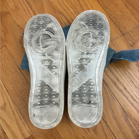G by Guess Slip On Shoes Women’s 8.5M Blue Denim Sneakers Platform With Bow - Picture 8 of 8